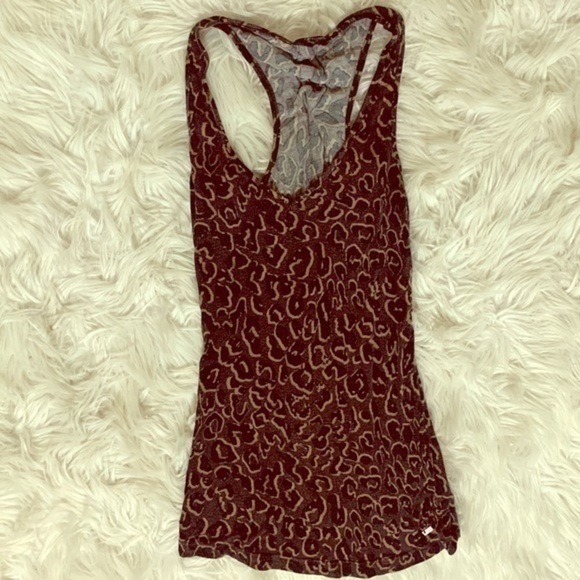 GUESS Brown Animal Print Tank Top Size Small - Picture 1 of 6